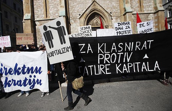 Protesti v Sarajevu.