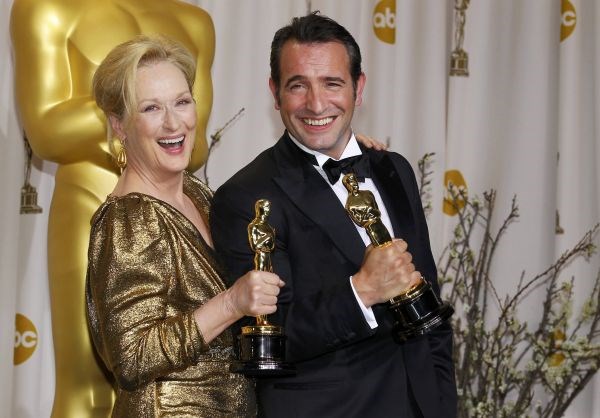 Dobitnika nagrad za glavno žensko in moško vlogo - Meryl Streep in Jean Dujardin