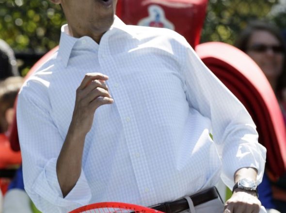 Obama med partijo tenisa
