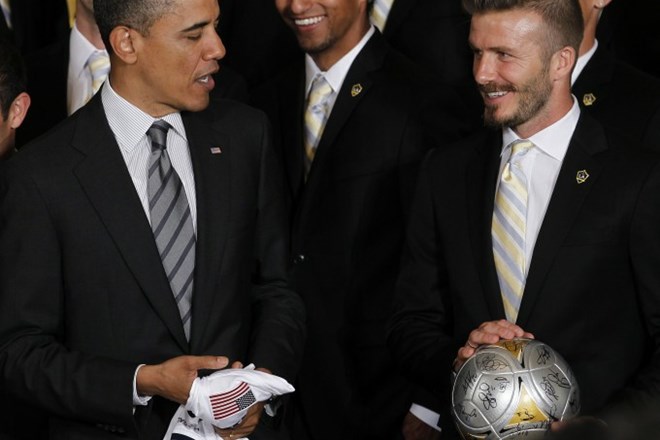 Obama se je šalil na račun Davida Beckhama