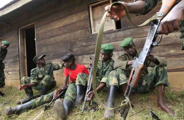 Pripadniki uporniške skupine M23 na vzhodu Konga.