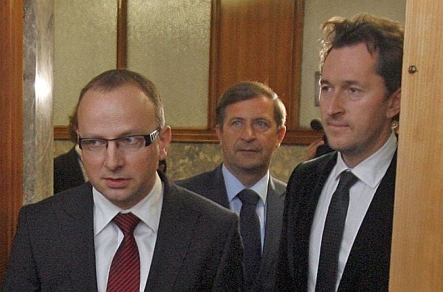 Radovan Žerjav (SLS), Karl Erjavec (DeSUS) in Gregor Virant (DL) (foto: Bojan Velikonja) 