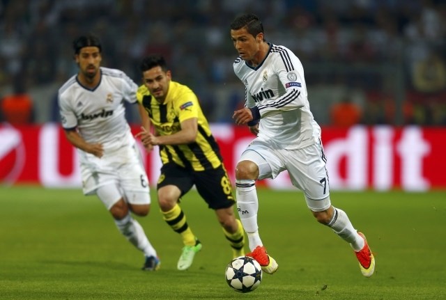 Ronaldo se v Dortmundu ni naigral, je pa dosegel zadetek. (Foto: Reuters) 