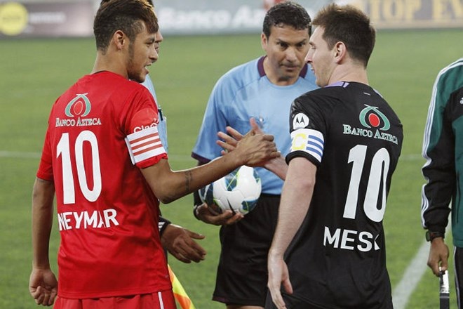 Neymar (levo) in Lionel Messi(Foto: Reuters) 
