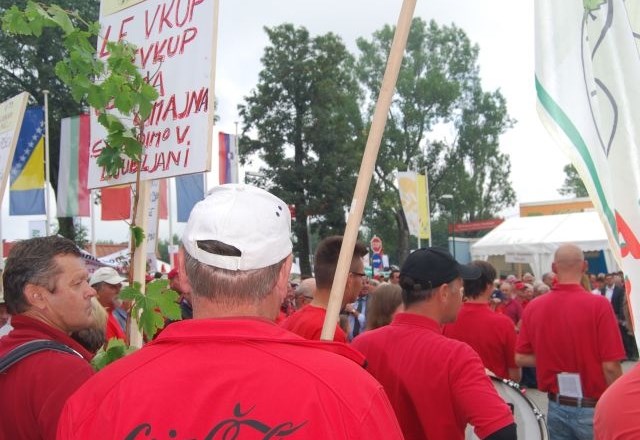 Okoli tisoč vinogradnikov na Agri protestiralo proti višjim davkom (foto)