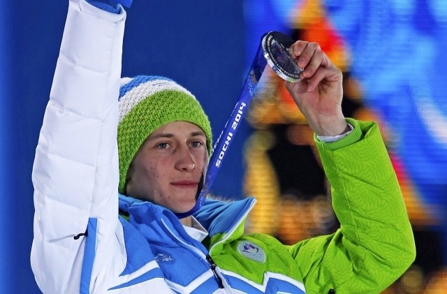 Peter Prevc je prejel srebrno medaljo. (Foto: Reuters) 