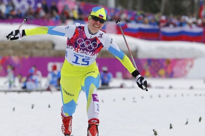 Bronasta Vesna Fabjan je v ciljnem sprintu  le za nekaj centimetrov zaostala celo za drugim mestom. (Foto: Reuters) 