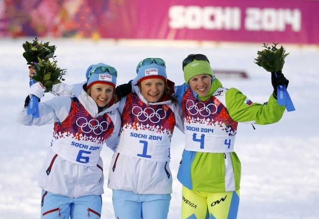 Fabjanova je poskrbela za drugo udeležbo Slovenije na zmagovitem odru v Sočiju. (Foto: Reuters) 