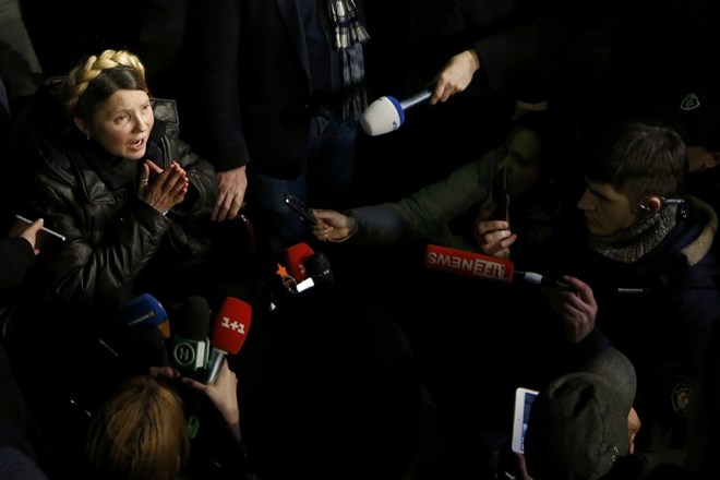 Izpuščena nekdanja premierka Julija Timoščenko je napovedala kandidaturo na predsedniških volitvah. (Foto: Reuters) 