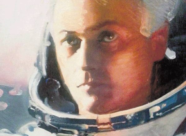 Marc Ribot, kot so ga aprila letos v Odesi v kozmonavtski opravi naslikali nekdanji uradni sovjetski umetniki. 