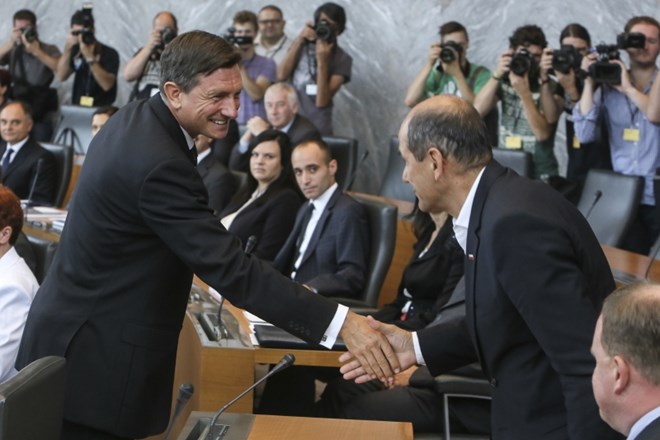 Predsednik republike Borut Pahor in predsednik SDS Janez Janša, ki na Dobu prestaja dveletno zaporno kazen zaradi obsodbe v...