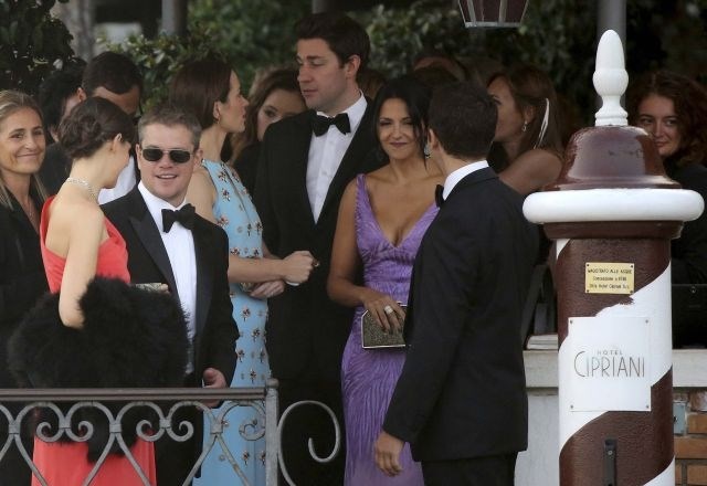 Na poroki je bil tudi igralec Matt Damon. Reuters 