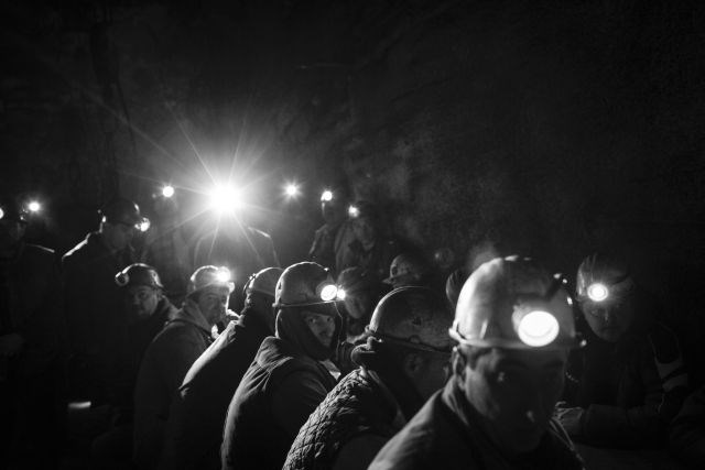 Trbovlje, Hrastnik, 11. marec: Štrajk rudarjev. (Foto: Luka Cjuha)  