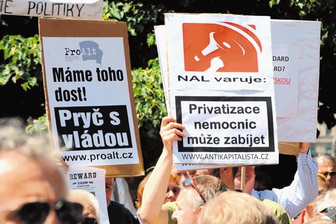 Protesti proti privatizaciji, Praga, 2011 AP 