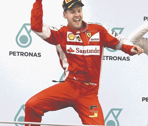Sebastian Vettel: Super je zmagati s Ferrarijem že na drugi dirki. 