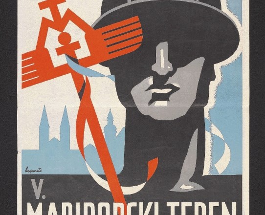Peter Kocjančič, V. mariborski teden , 1936, hrani Pokrajinski arhiv Maribor.  Peter Kocjančič je leta 1936 oblikoval plakat...