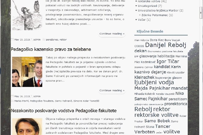 Anonimni zapisi na spletnem portalu uni-novice.org z veliko zavzetostjo kritizirajo zdaj že bivšega rektorja Univerze v...