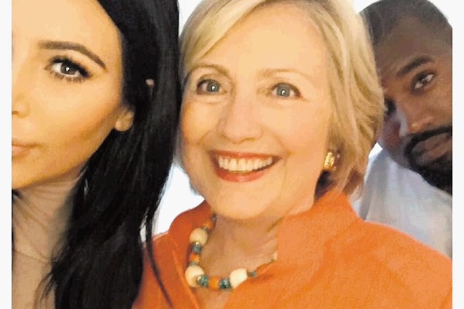 Kim Kardashian in Hillary Clinton 