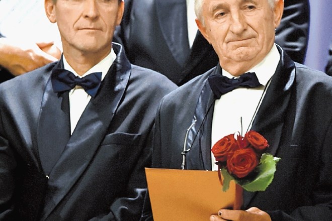 Janez Rakovec (na desni) v zboru poje že 50 let, torej vse od začetka. 