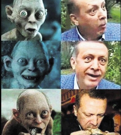 Je primerjava Erdogana z Gollumom iz Gospodarja prstanov žalitev ali ne? 