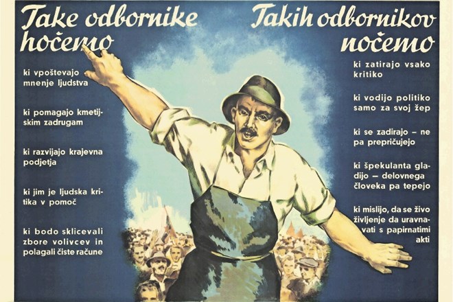 Plakat o odbornikih iz leta 1949 