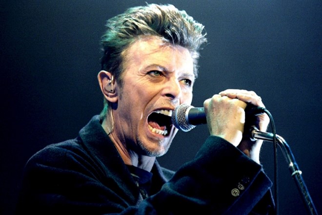 Bowie na februarskem koncertu na Dunaju, 1996.  