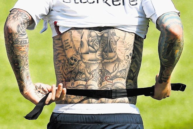 Danec Daniel Agger po mnenju strokovnjakov spada med nogometaše z najbolj izstopajočimi tetovažami. 