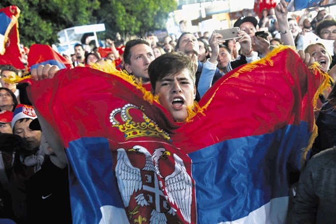 Novaka Đokovića je v Melbournu spremljalo veliko srbskih navijačev. 