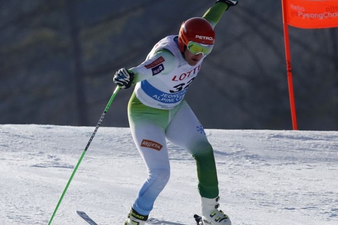 Andreju Špornu se prvi trening smuka na olimpijski progi ni izšel najbolje, a je bil s 23. mestom vseeno najhitrejši med...