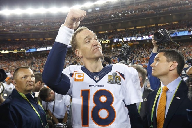 Peyton Manning z zmago Denverja v Super Bowlu v zgodovino; Coldplay, Bruno Mars in Beyoncé pa v pozabo
