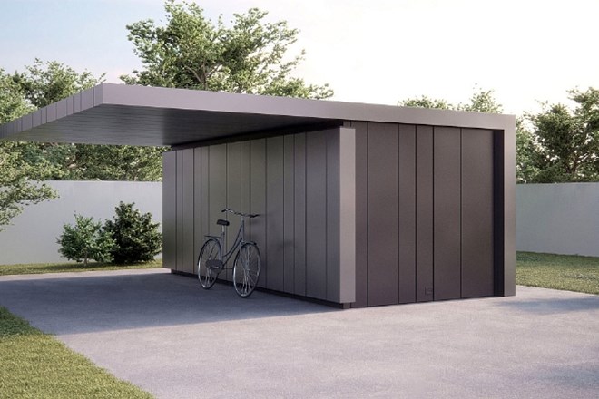 Nova linija modernih garaž in nadstreškov za vsakega jeklenega konjička  