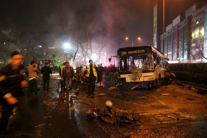 Posledice eksplozije v Ankari.