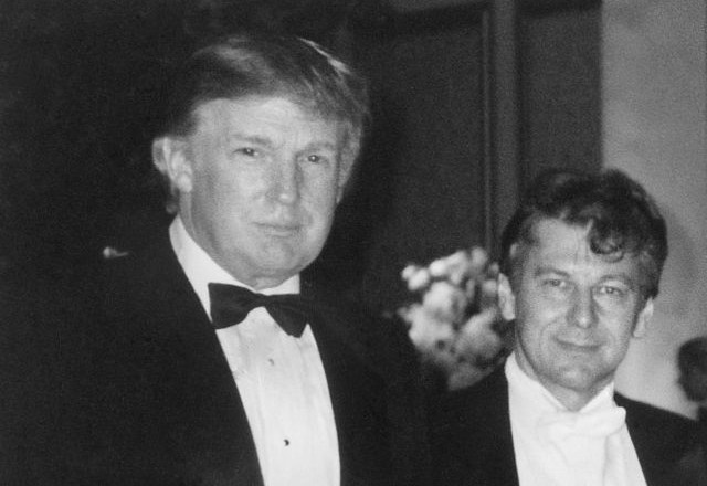 Donald Trump in nekdanji slovenski veleposlanik v ZDA Davorin Kračun. (Foto: Alenka Žavbi)