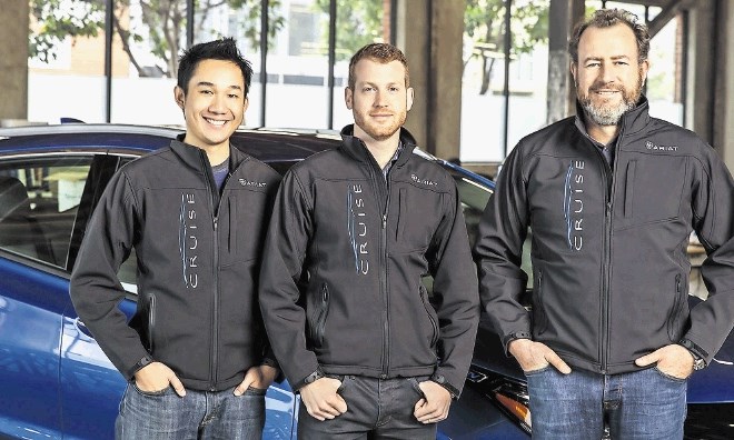 Ustanovitelja start-upa Cruise Automation, Dan Kan in Kyle Vogt, ter predsednik GM Dan Ammann