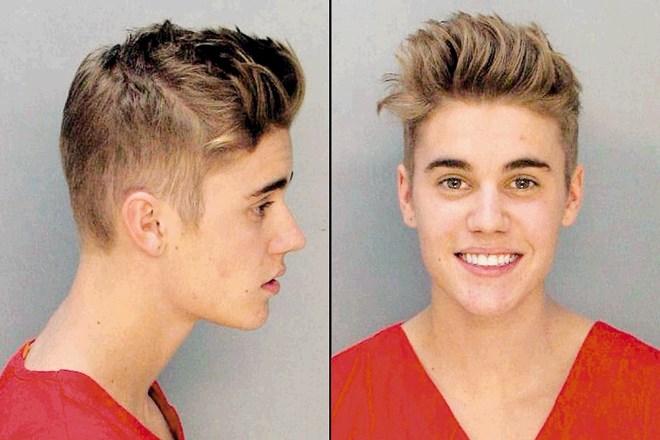 Justin Bieber ob aretaciji leta 2014