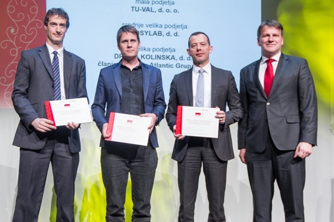 Najboljši zaposlovalci Zlate niti 2015 Tu-Val, Cosylab in Droga Kolinska so prejeli tudi nagrado Adecca.