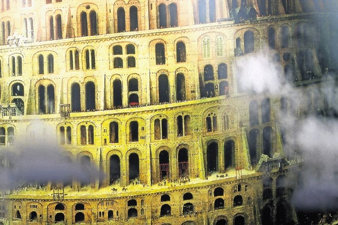 Babeldom, znanstvenofantastični dokumentarec,  uvodoma pokaže delno animirano  sliko  Babilonskega stolpa Pietra Bruegla...