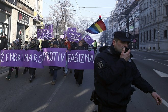 Protest v Beogradu. (Foto: AP)