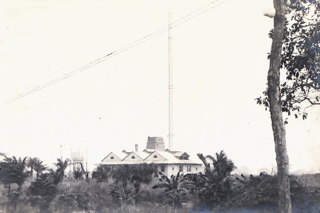 Radiotelegrafska postaja v Kamini leta 1914