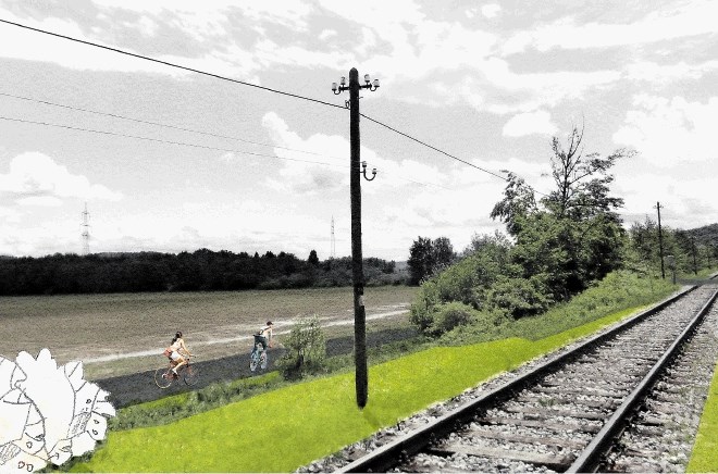 V drugi fazi ureditve bi dobili še kolesarsko stezo ob železniški progi skozi občino Trzin.