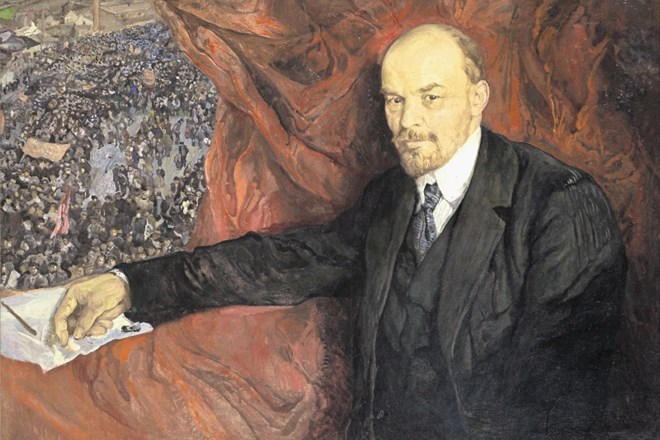 Isaak Brodsky: Vladimir Lenin in demonstracije, 1919