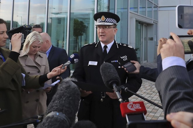 Šef manchestrske policije Ian Hopkins je podal izjavo za medije.