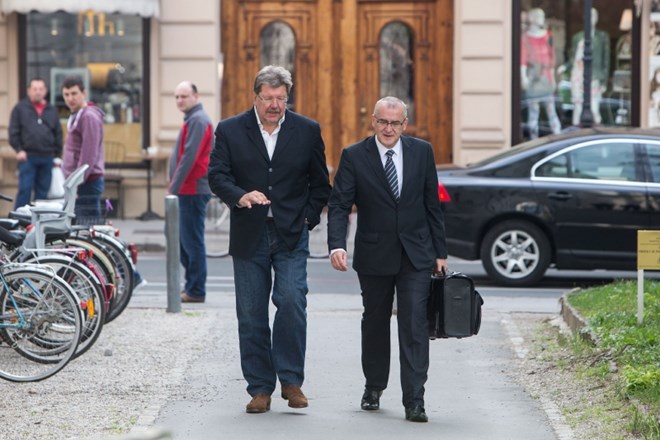 Z leve: Bivši direktor uprave Istabenz Igor Bavčar in zagovornik njegov odvetnik Janez Koščak