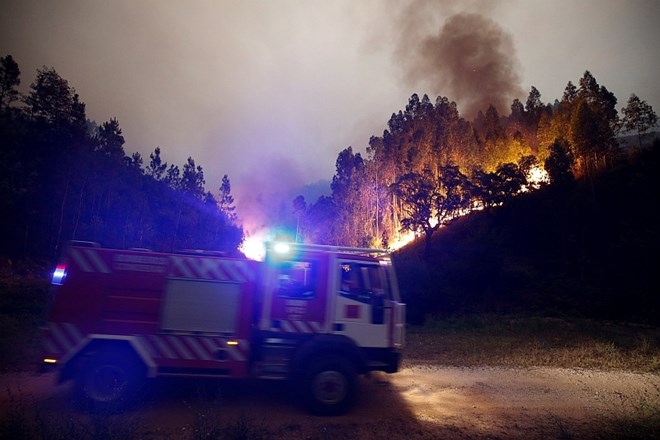 Z velikim gozdnim požarom na Portugalskem se bori okoli 600 gasilcev; številne žrtve zgorele v avtomobilih