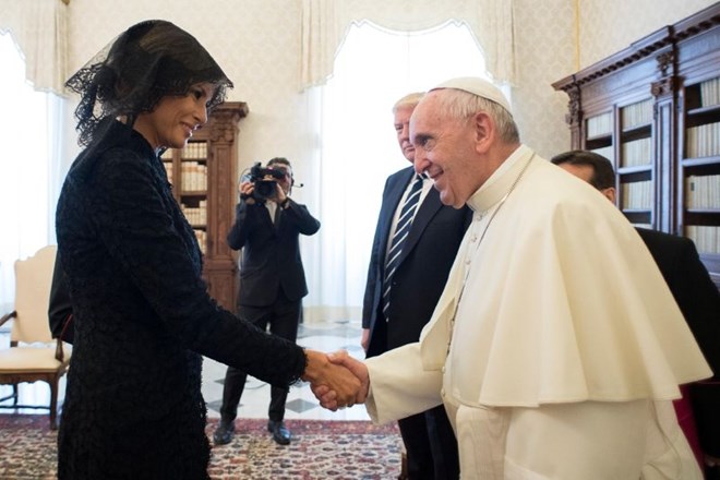Papež Frančišek in Melania Trump sta na srečanju v Vatikanu 24. maja letos govorila tudi o potici.
