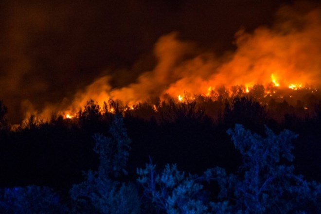 Požar na območju hrvaškega mesta Perković.