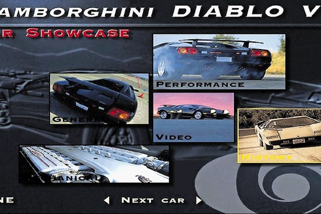 Ena od zanimivih možnosti v prvem delu igre Need for Speed so bili tudi natančni pregledi vseh avtomobilov (na fotografiji...
