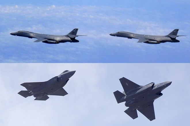 ZDA in Južna Koreja sta v skupni operaciji vojaških letal preletavala Korejski polotok. AP