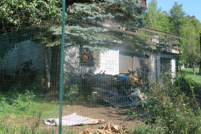 V ograjenem dvorišču še vedno ležijo okrvavljene odeje, s katerimi so sosedje pokrili hudo ranjeno 71-letno Tatjano Š.