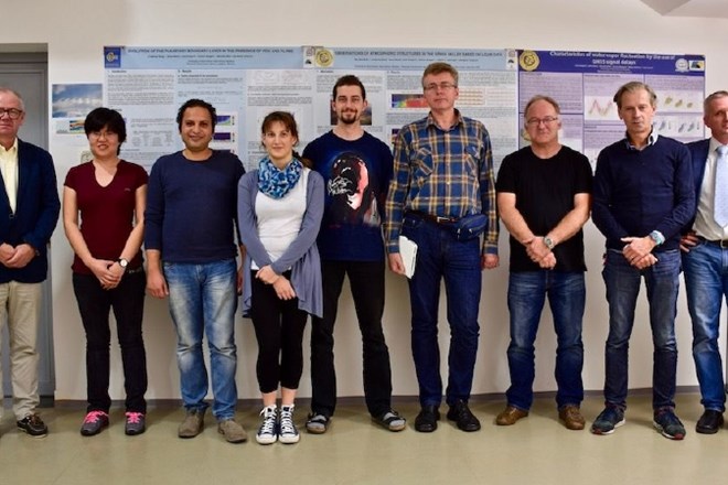 Skupina slovenskih raziskovalcev, ki sodelujejo v mednarodni kolaboraciji observatorija Pierre Auger dne 14.9.2017. Od leve...